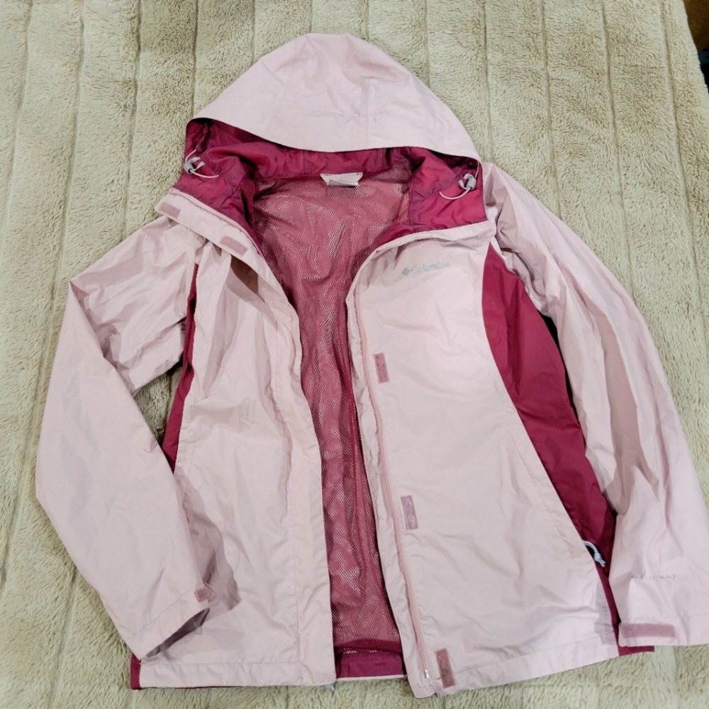 Columbia Windbreaker Jacket Women's Sz Small - Pink